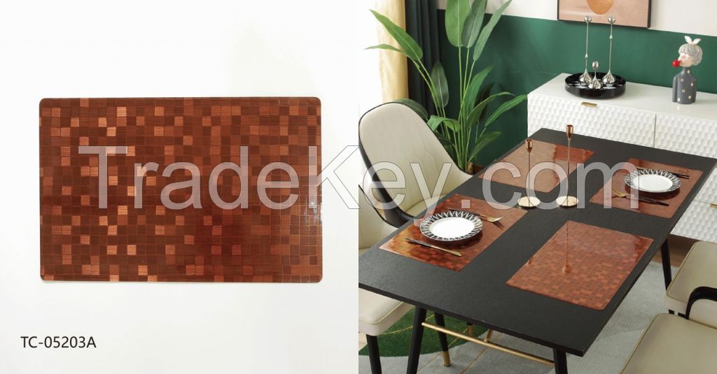 factory price of waterproof washable placemats for dining table 