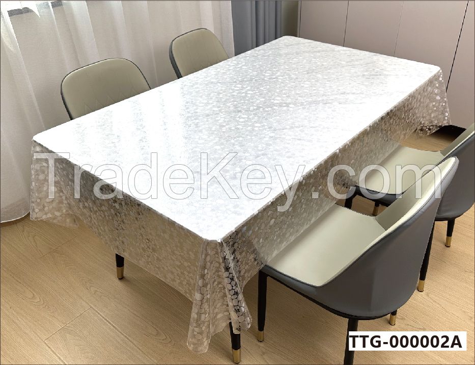  tablecloth  with minimal transparency Great plastic tablecloth for parties, holiday parties, birthday parties, Christmas, Thanksgiving dinner, bbq, weddings, gatherings, trade shows, events, and any other occasions.