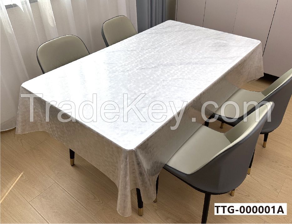  tablecloth  with minimal transparency Great plastic tablecloth for parties, holiday parties, birthday parties, Christmas, Thanksgiving dinner, bbq, weddings, gatherings, trade shows, events, and any other occasions.