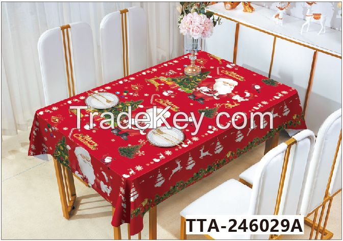 Christmas Decoration Waterproof Thick  Decorative Home Kitchen Tablecloth 