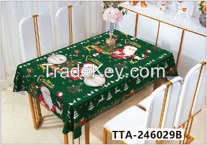 Christmas Decoration Waterproof Thick  Decorative Home Kitchen Tablecloth 