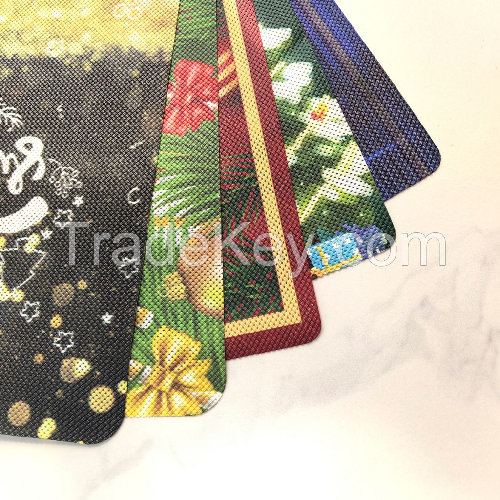 Christmas  pvc water-proof heat-resistance placemats for home hotel coffee dining use