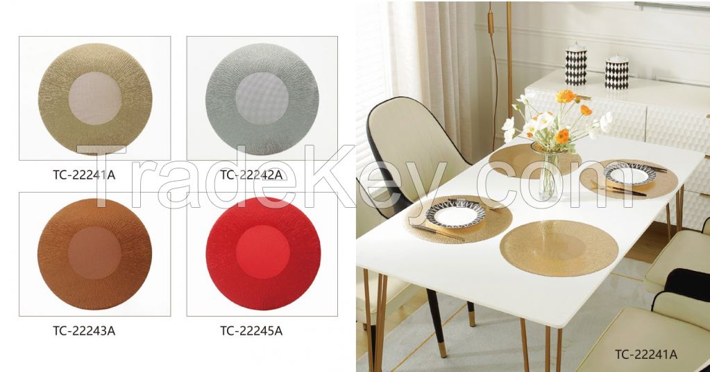 Vinyl Placemat Indoor Outdoor Waterproof Heat Resistant Dining Table placemat Decor Fall Kitchen Table Mats 