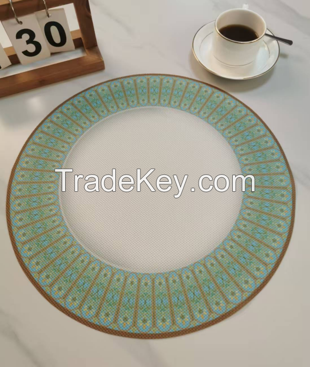 round 38cm PP woven  heat resistance placemats for hotel home dining table mat