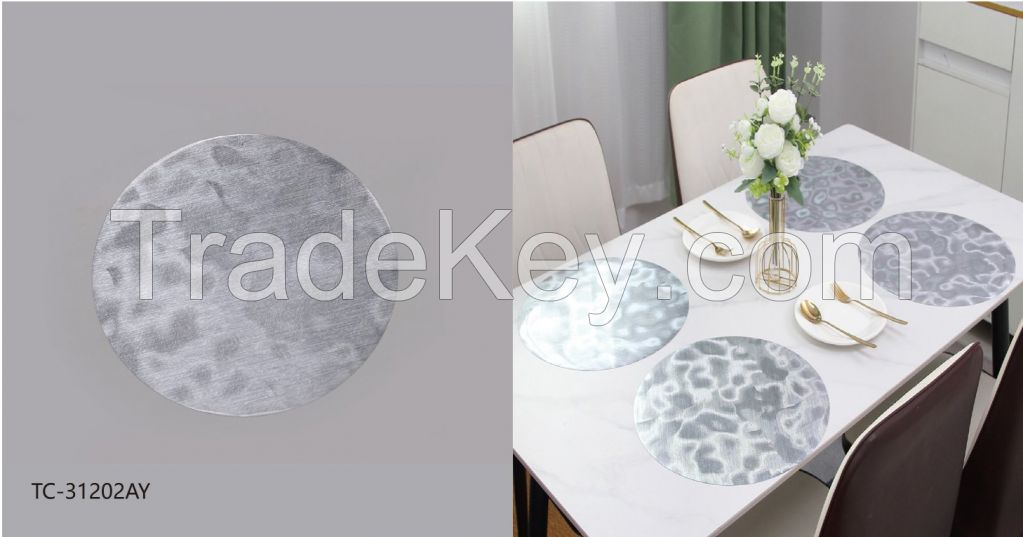 round 38cm  Indoor Outdoor Waterproof Heat Resistant Dining Table placemat Decor Fall Kitchen Table Mats 