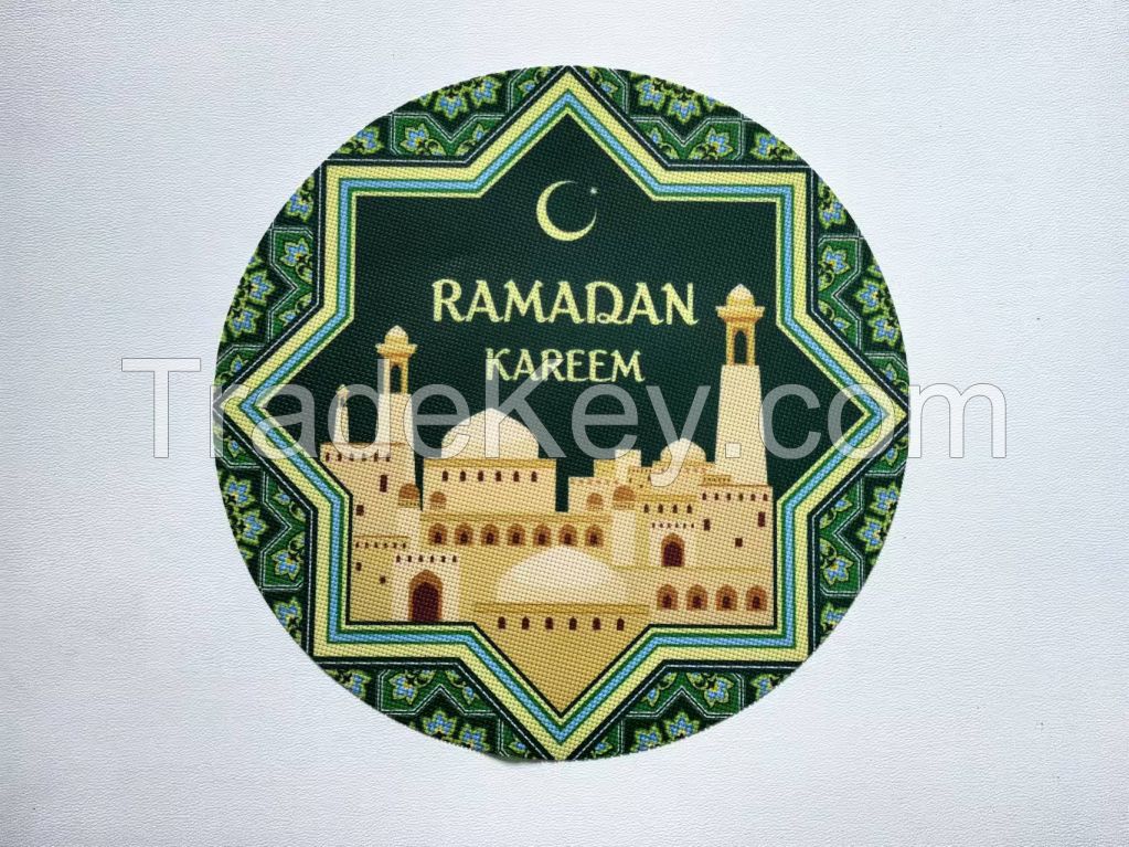 Ramadan heat resistance round 38 cm coffee Dining table mat 