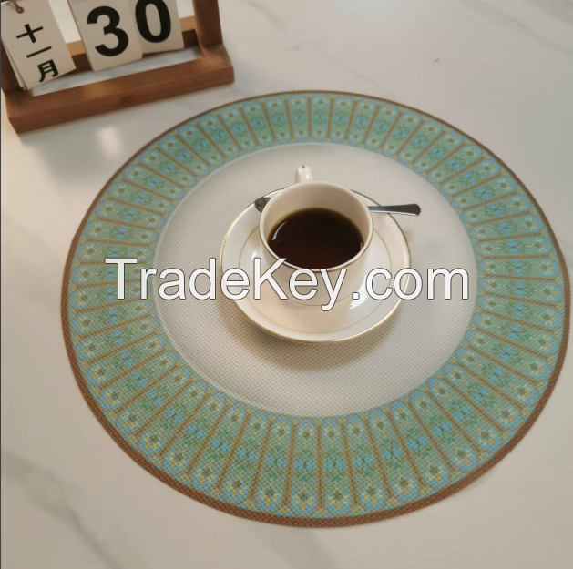 round 38cm PP woven  heat resistance placemats for hotel home dining table mat