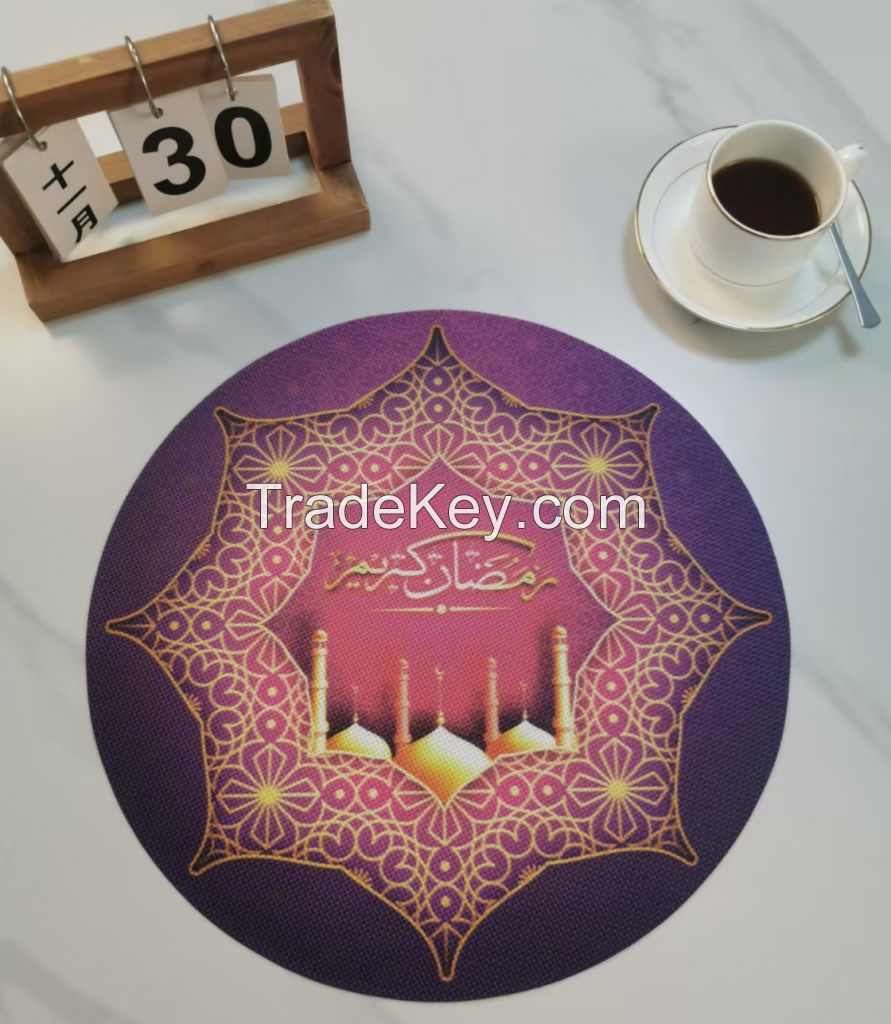 Ramadan heat resistance round 38 cm coffee placemats 