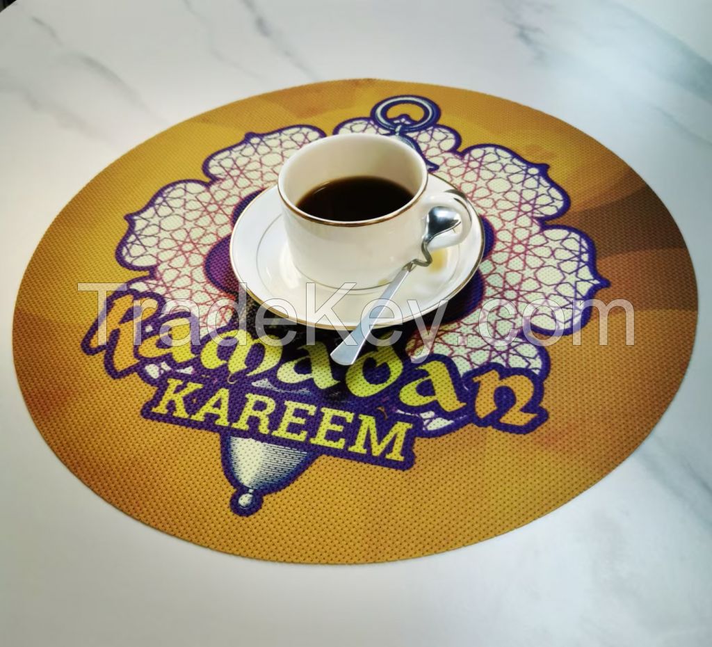 Ramadan heat resistance round 38 cm coffee placemats 