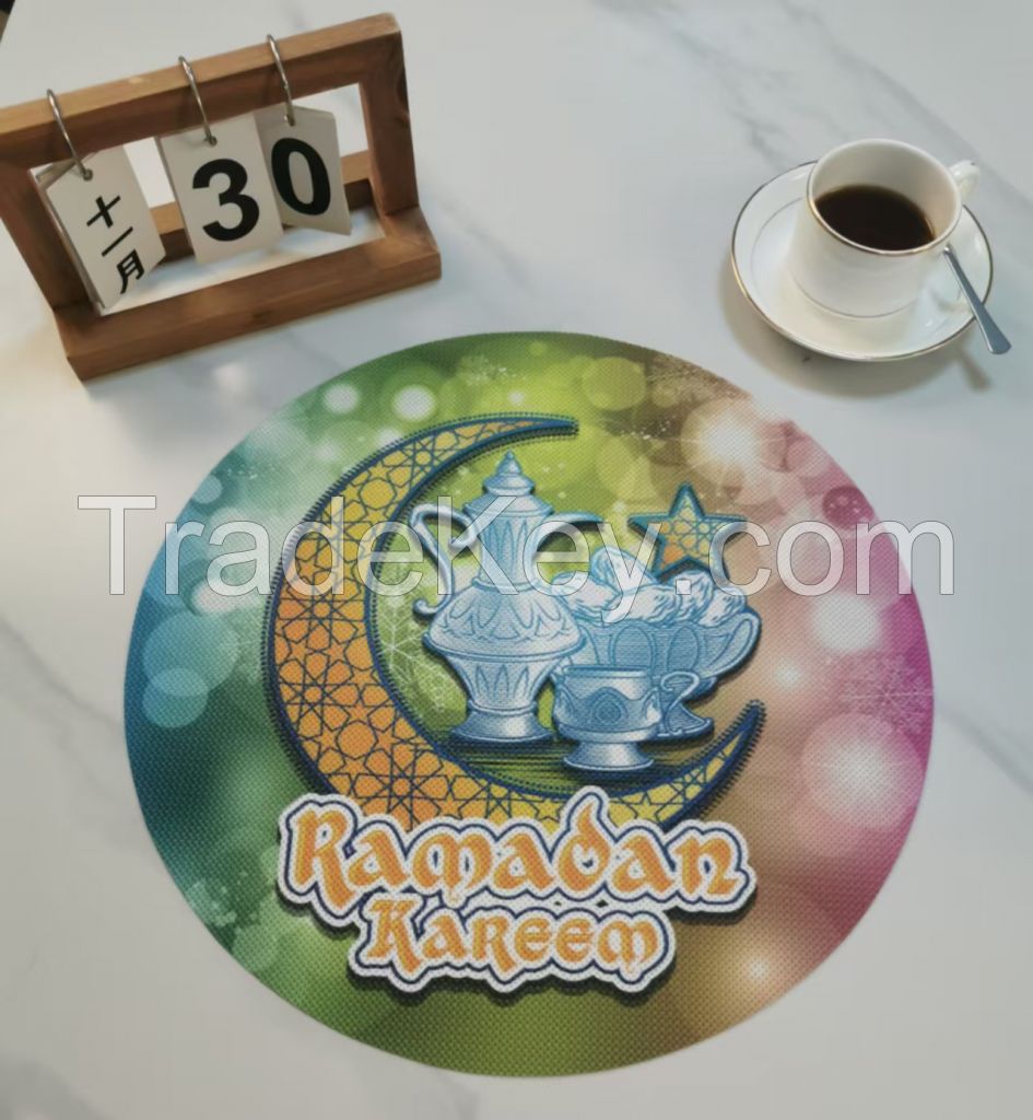 Ramadan heat resistance round 38 cm coffee placemats 