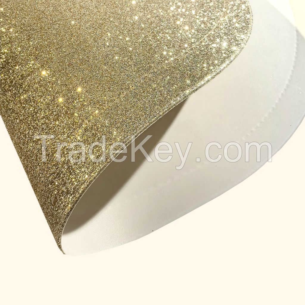 Luminous 30*45 CM oval pu leather  placemat by sparkles  home deco for christmas,wedding and holiday 