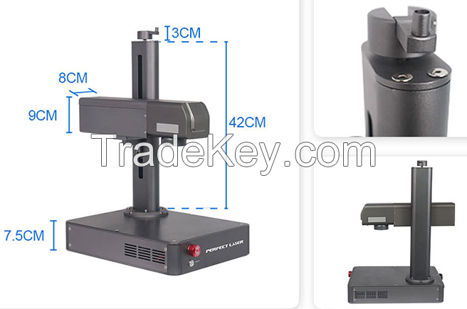 Perfect laser 20W Galvo Scanner Tabletop Mini Intelligent Fiber Laser Marker engraving on metal plastic