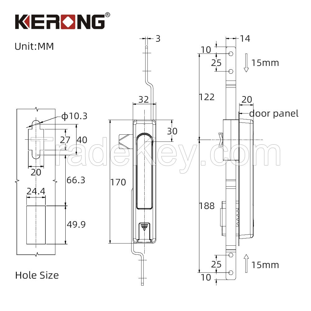 KERONG Electronic Key Unified Management Data Cabinet Locks for Server Rooms