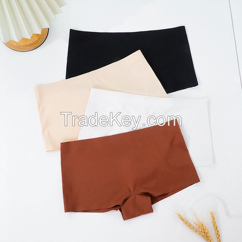 Custom women boy shorts underwear seamless woman briefs solid Comfortable and breathable women's panties mid-rise underwear