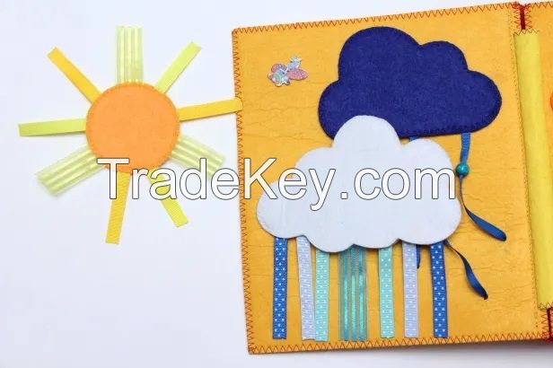 Quiet Busy book Fabric Activity Book sensory toy for toddler