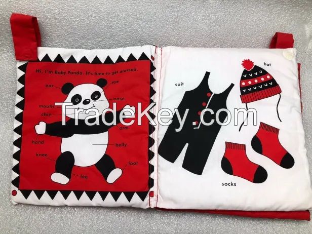 Cloth Book CLOTH BOOK ~ BABY PANDA 6 Pages W/ Mirror