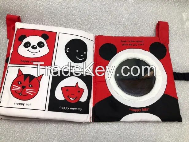 Cloth Book CLOTH BOOK ~ BABY PANDA 6 Pages W/ Mirror