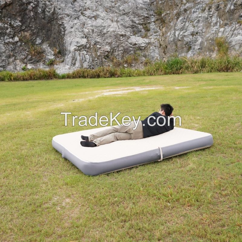 10cm Thickness Wire Drawing TPU Double Air Mattress Bed, Enjoy a Good Sleep, Load-Bearing Capacity 1000kg