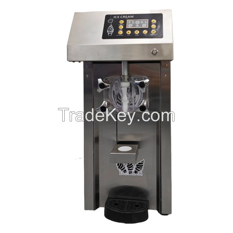 Single head large output tabletop soft ice cream machine