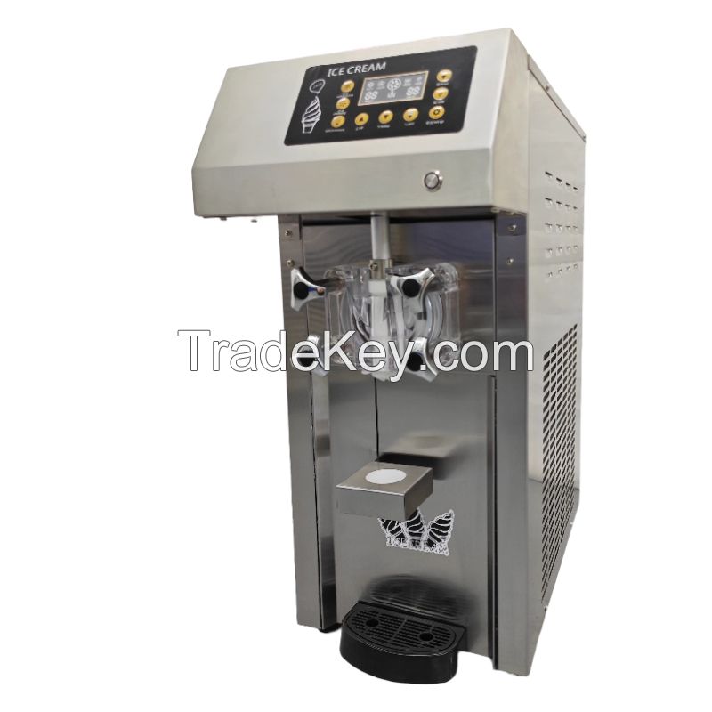 Single head large output tabletop soft ice cream machine