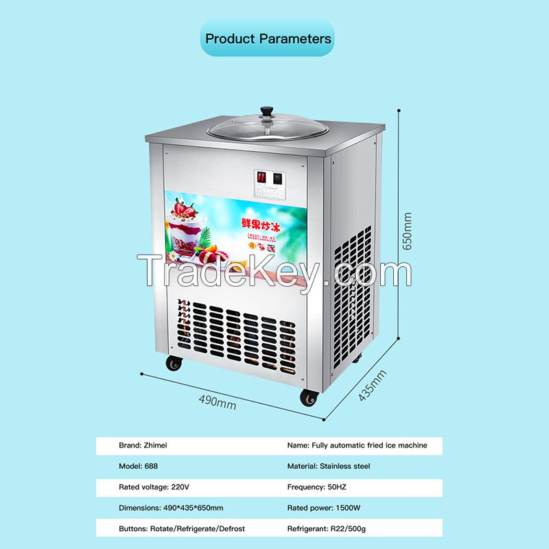 Automatic fried ice machine