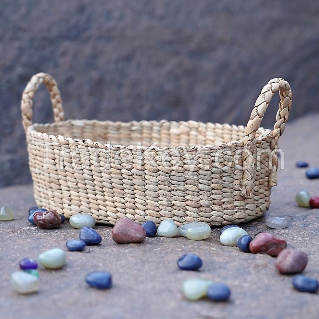 water hycaainth oval basket