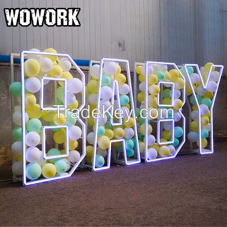 WOWORK marquee letter light balloon letter for wedding party decoration