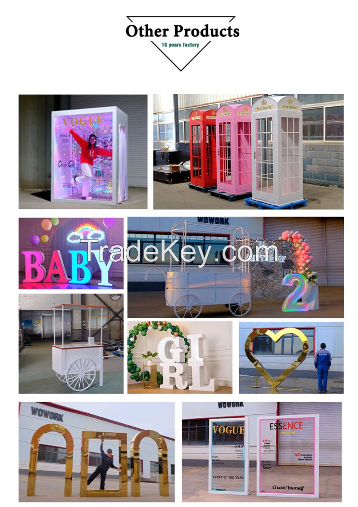 Wowork LED Electronic Big Marquee letter Light Number for Wedding Decoration Event Props