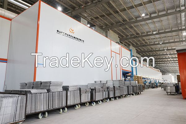 Aluminum ceiling electrostatic coating line