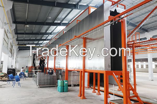 Shelf electrostatic coating line