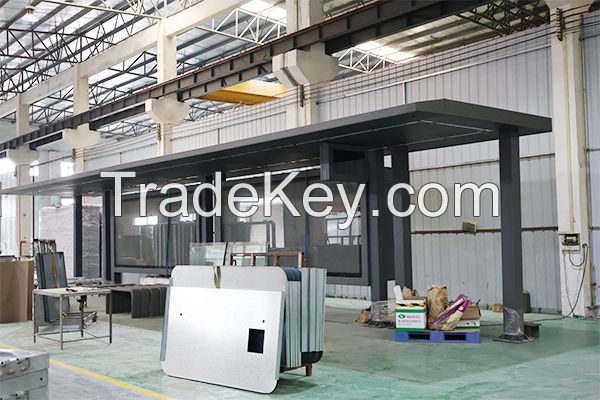 Billboard electrostatic coating line