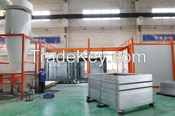 Billboard electrostatic coating line