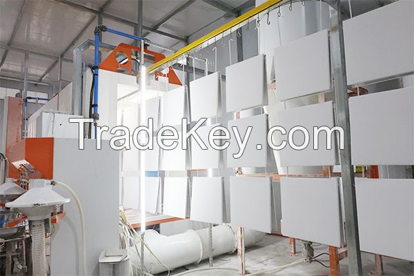 Aluminum ceiling electrostatic coating line