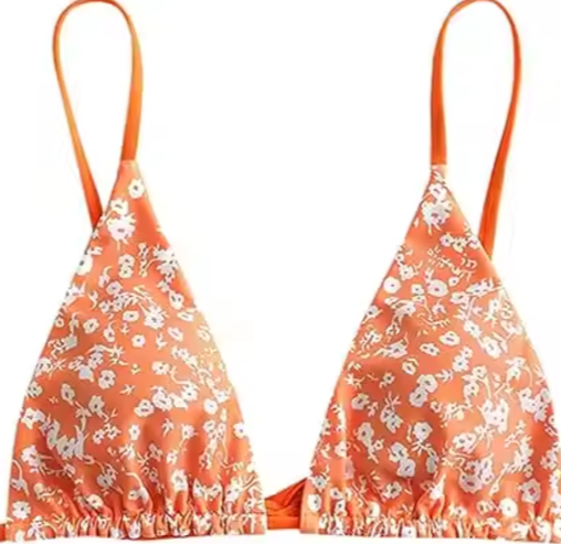 Women's Triangle Bikini Top String Push Up Padded Sexy Swimsuit Bathing Suits Top