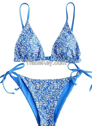 Women's Triangle Bikini Top String Push Up Padded Sexy Swimsuit Bathing Suits Top