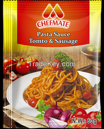 For Middle East Market Chefmate Pasta Sauce Tomato Sausage 60g Seasoning Supplier FDA, Halal