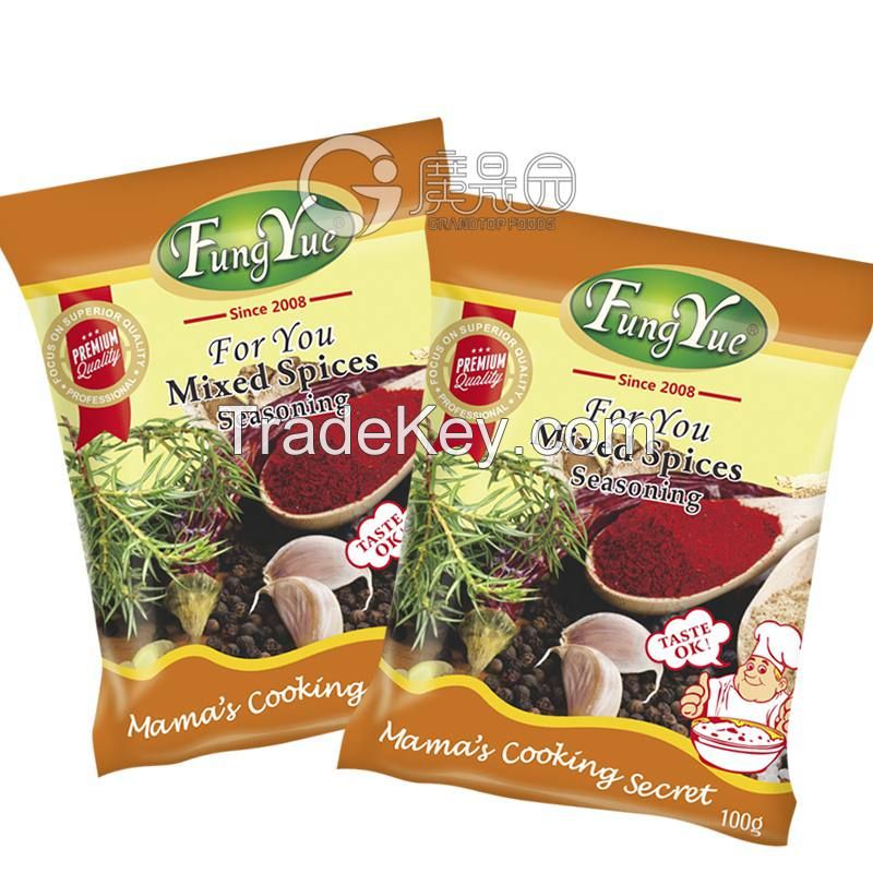 Middle East Market High Quality FungYue Mixed Spices Seasoning 50g, 10g &amp; 100g Seasoning Factory FDA, Halal