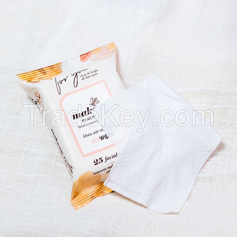 Soft, High-Quality Makeup Removal Wipes from Vietnam, Effectively Cleanse Without Causing Irritation, Perfect for Daily Use.