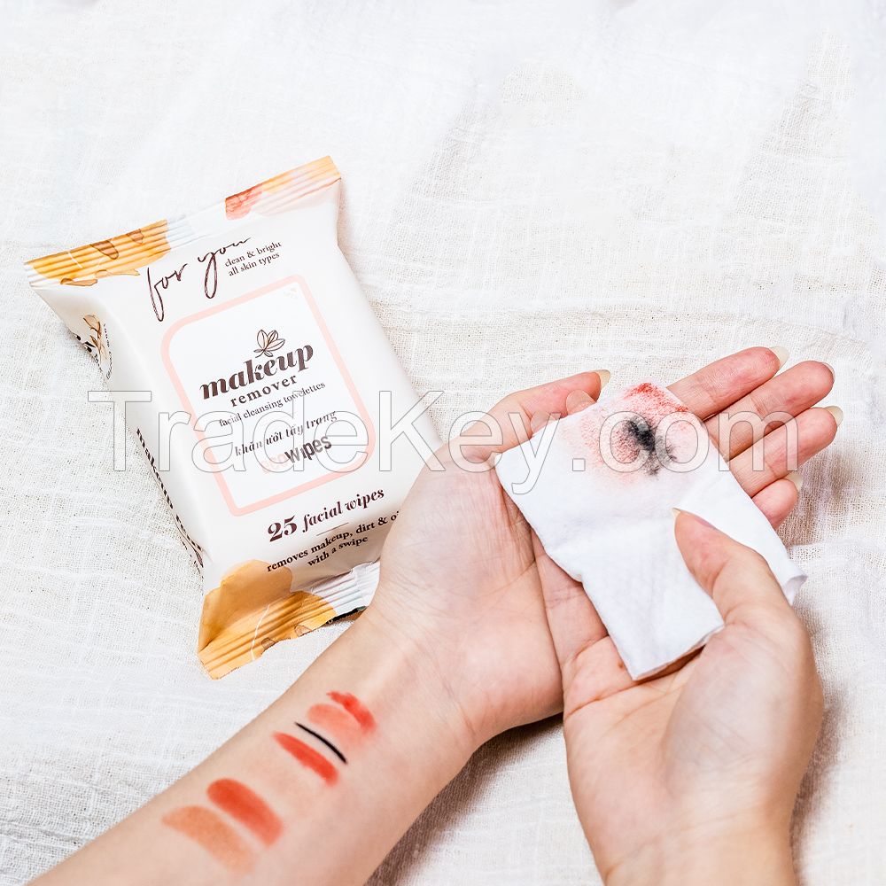 Soft, High-Quality Makeup Removal Wipes from Vietnam, Effectively Cleanse Without Causing Irritation, Perfect for Daily Use.