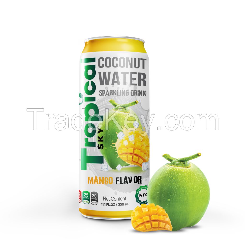 OEM/ Tropical Sky manufacturer 100% fresh coconut water Canned