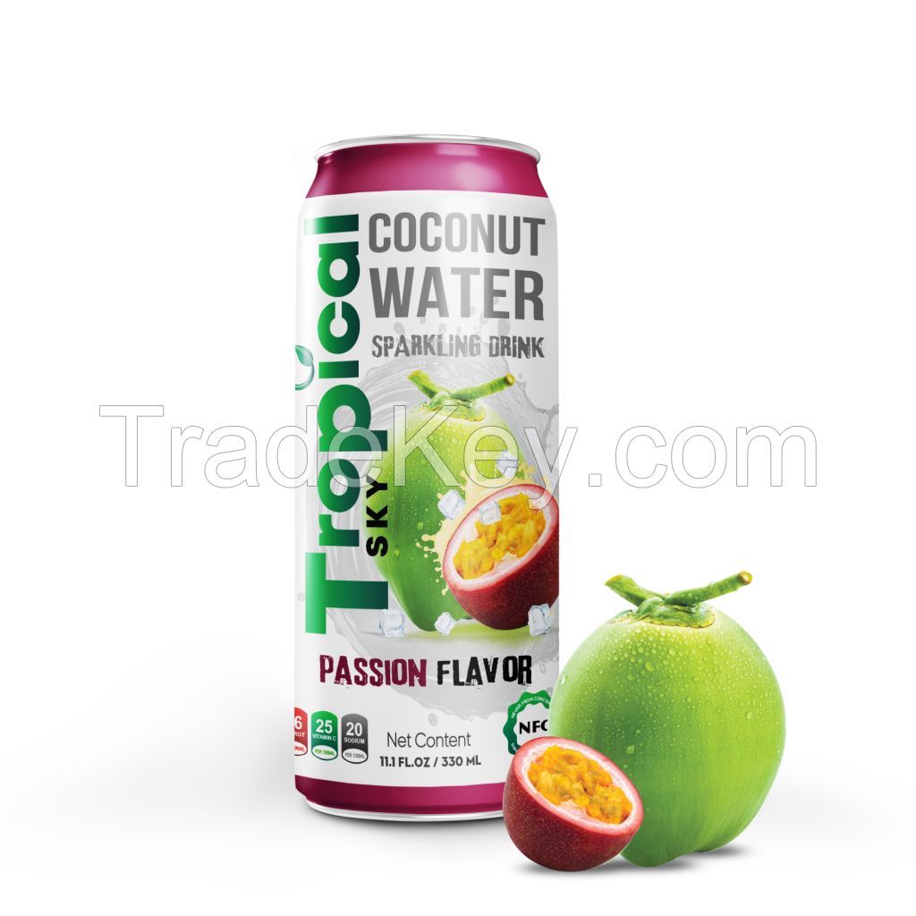 OEM/ Tropical Sky manufacturer 100% fresh coconut water Canned