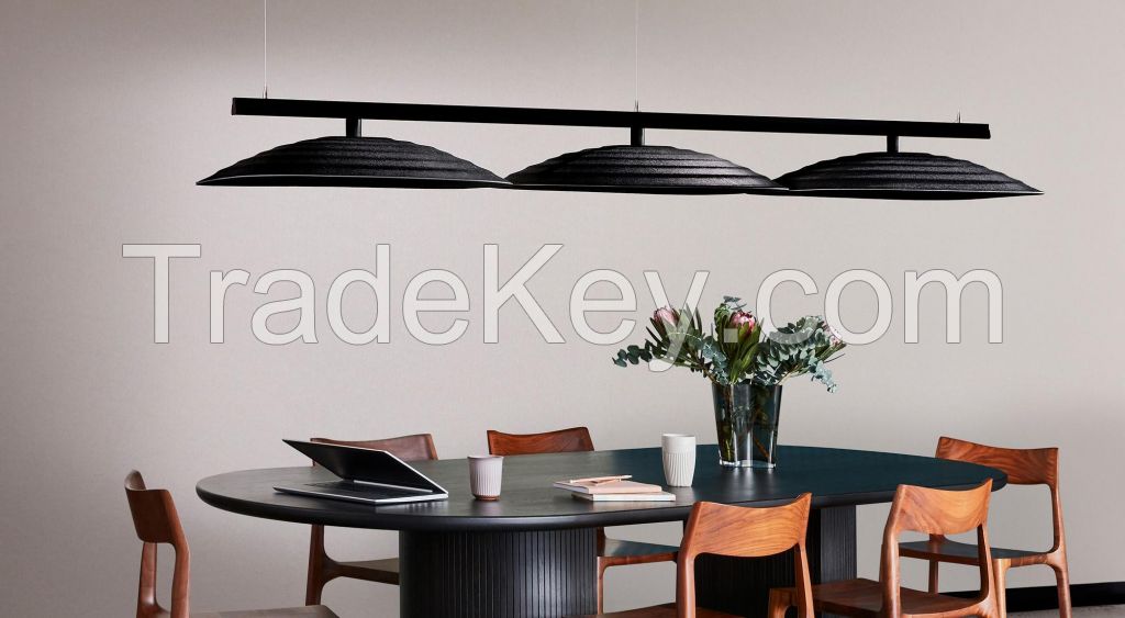 Acoustic Felt Pendant Light Sound Absorbing Fabric Suspending Lamp for Open space, office, kitchen island and Restaurant Decoration