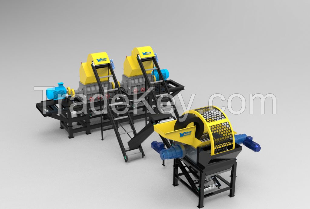 Car tire shredding machine Truck tire Recycling machine 
