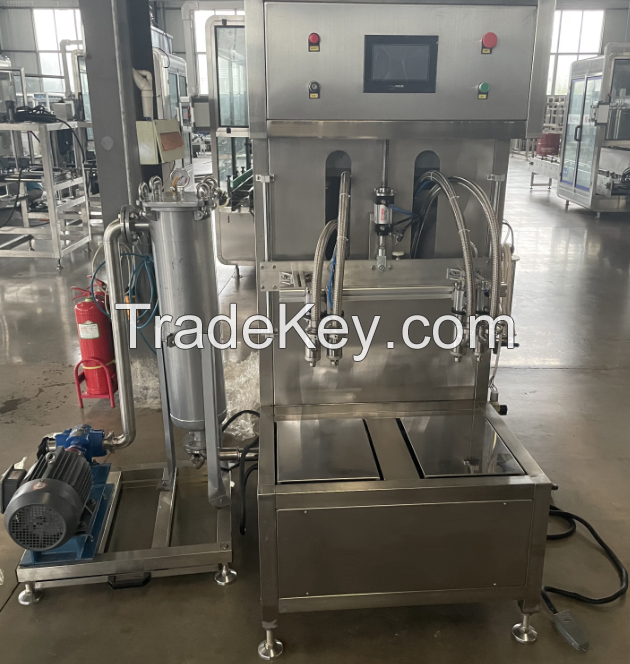 1-30L 4-head semi-automatic weighing liquid filling machine