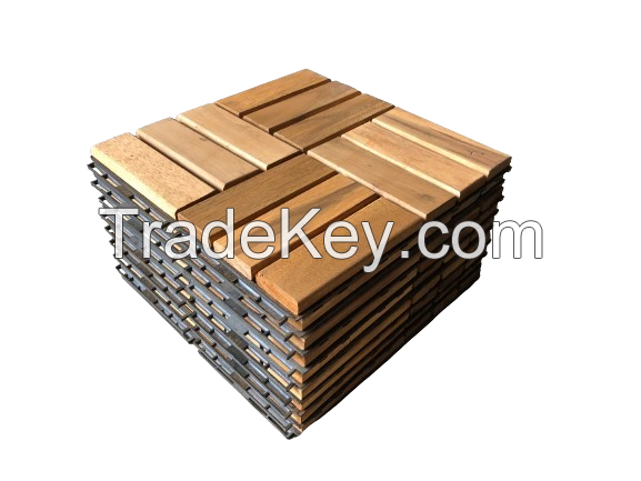 Kanhome Factory Price T12A1 12 Slats Deck Tiles  300x300x19 mm for Out