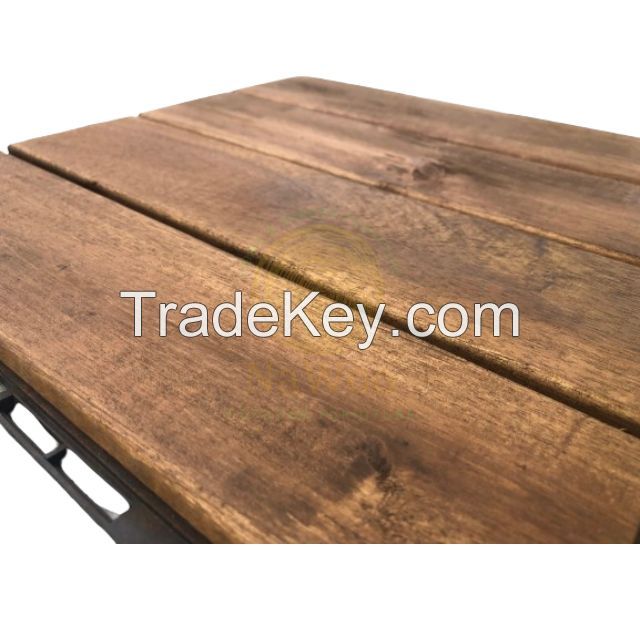 KANHOME T4A1 High Quality Modern Outdoor Flooring Wooden Deck Tiles Durable and Weatherproof 4 Slats Decking Solid Texture