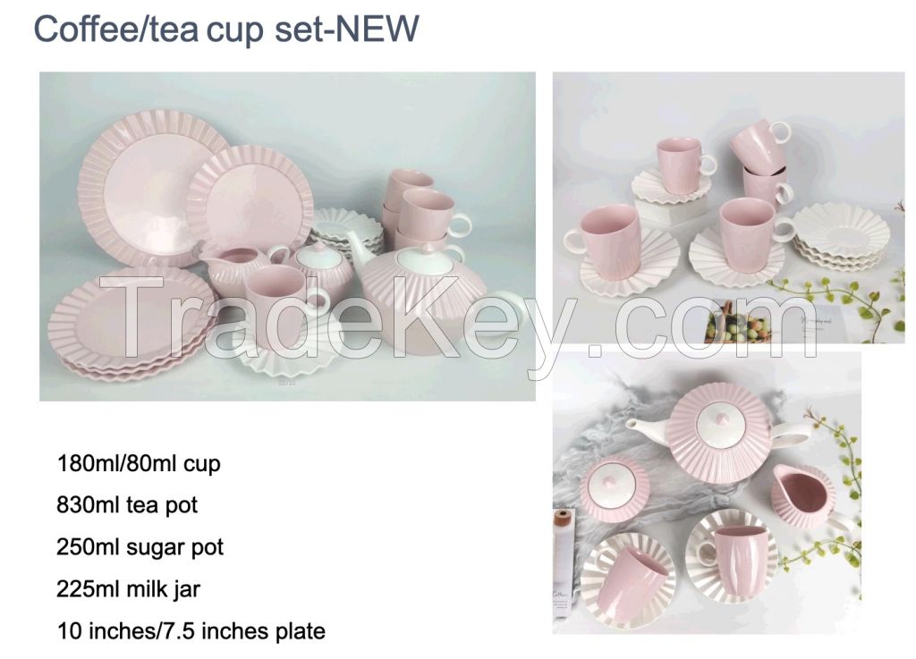 dinnerware set, dinnerware, tea cup set, coffee set, porcelain plate