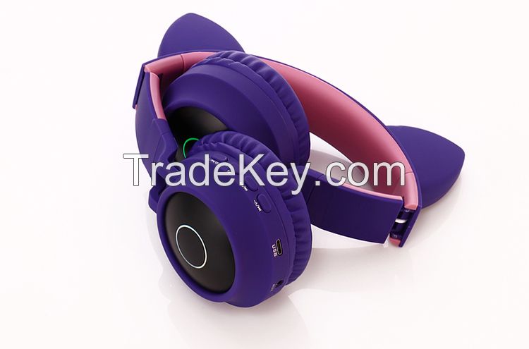 Cute bluetooth headphone noise cancelling headset for music lover