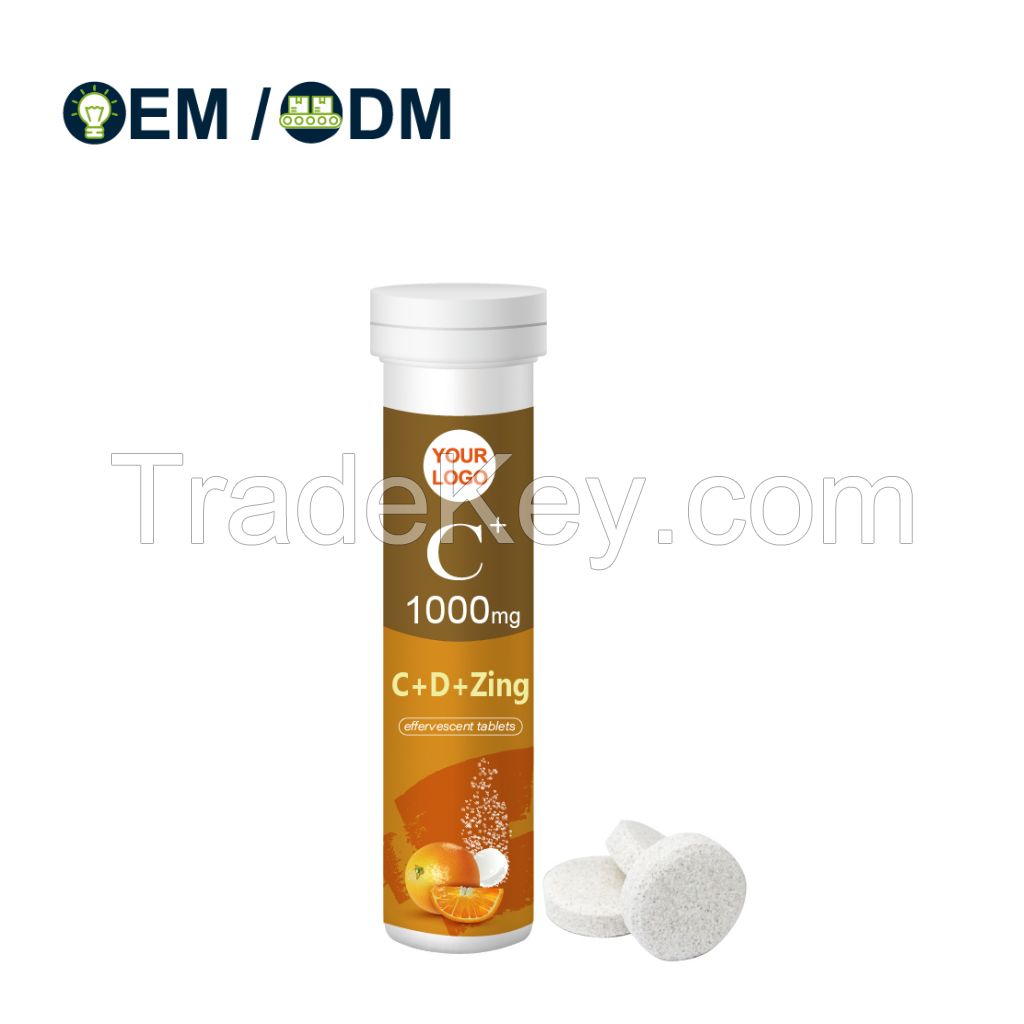 Supplement Private Label for Multivitamins Vitamin C 1000mg Effervescent Tablets OEM ODM CDMO