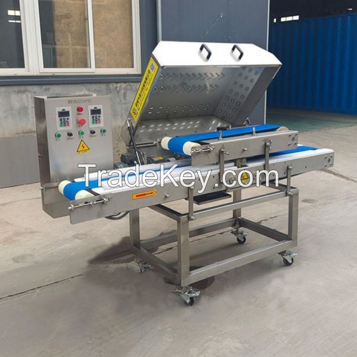 Horizontal Cutting Chicken Breast Meat Slicer Machine